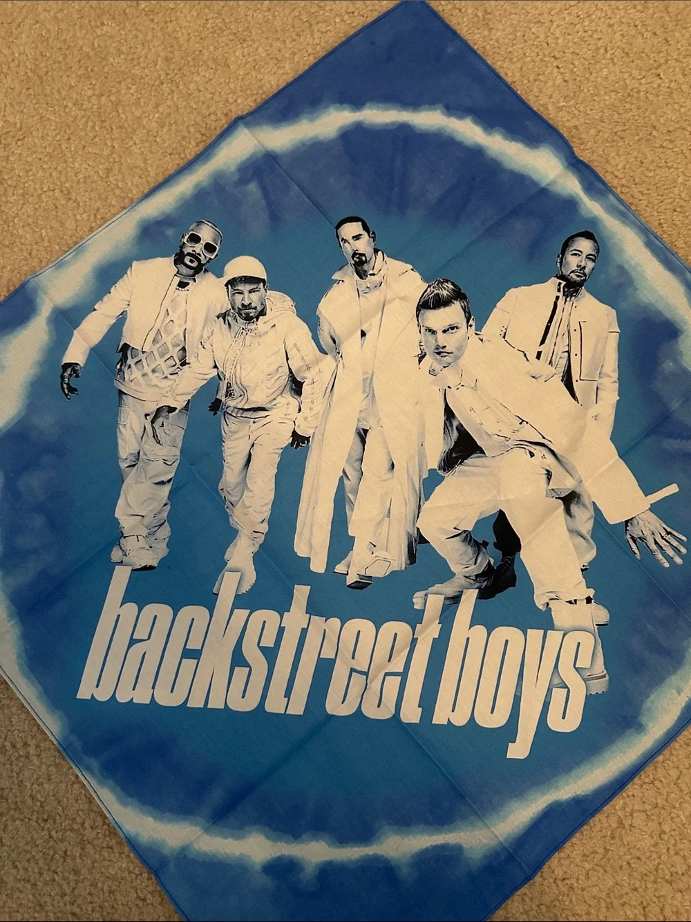 Backstreet Boys Blue Tie-Dye Bandana NEW Summer 2026 Merch